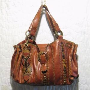 Genuine Isabella Fiore Brown Leather Handbag